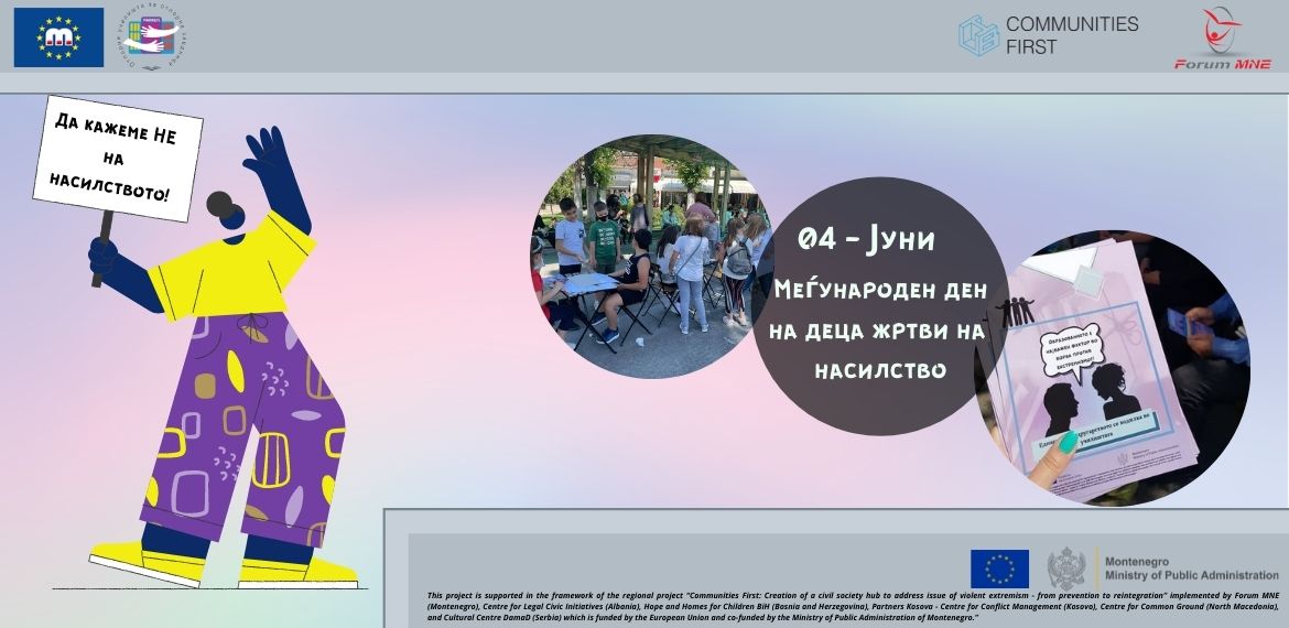 04 Јуни - Меѓународен ден на децата жртви на насилство